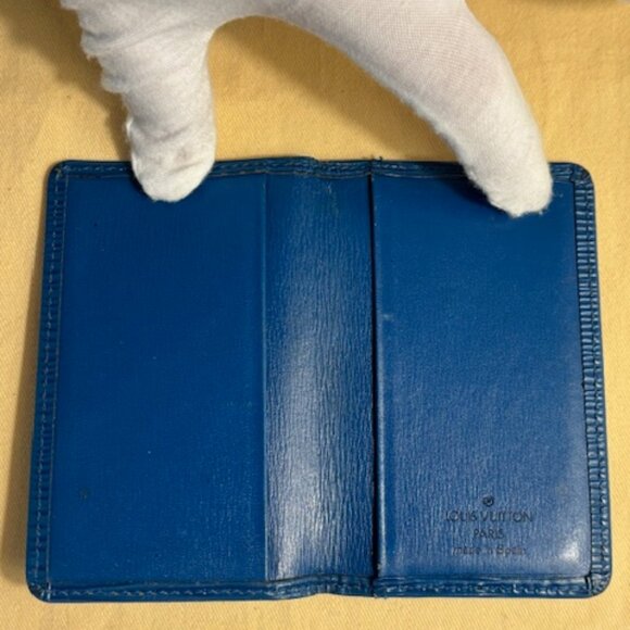 🌟LOUIS VUITTON EPI LEATHER CARDHOLDER-VINTAGE-BLUE - Picture 5 of 8